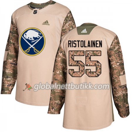 Buffalo Sabres Hockeydrakt Rasmus Ristolainen 55 2017-2018 Camo Veterans Day Practice Adidas Authentic - Herre